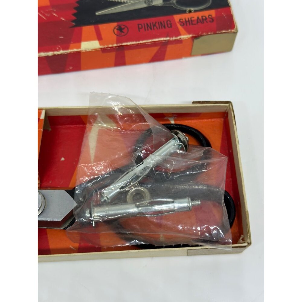Vintage Spitz Pinking Shears Black Handle Steel Sewing Scissors w/ Original Box - Picture 9 of 9